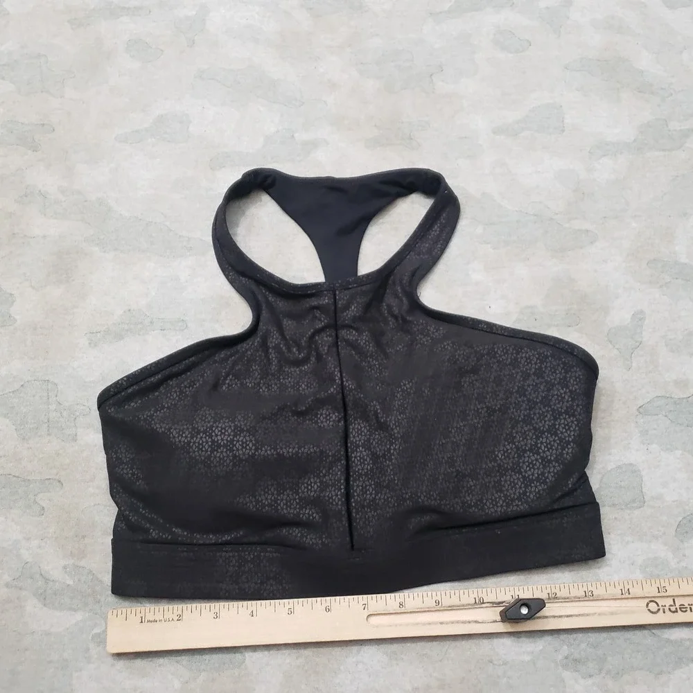 Zyia Active Sports Bra Womens Medium Black High Neck Pullover Gym